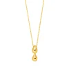 Halskette Two Drop, 18 Karat Gelbgold vergoldet-LEAF Online