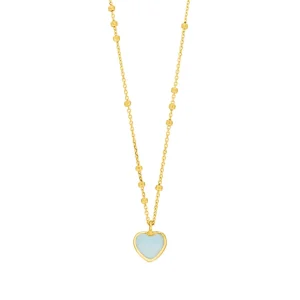 Halskette Valentine, 18 Karat Gelbgold vergoldet-LEAF Clearance