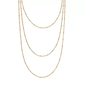 Halskette WATERFALL, 18 Karat Rosegold-LEAF Fashion