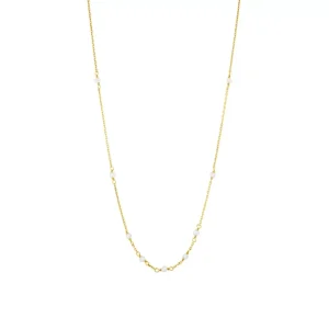 Halskette White Pearls, 14 Karat Gelbgold-LEAF Fashion