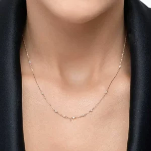 Halskette White Pearls, 14 Karat Rosegold-LEAF Discount