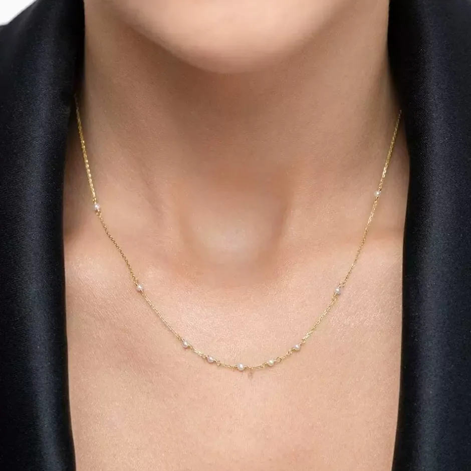 halskette_white_pearls__k_2.webp Halskette White Pearls, 14 Karat Gelbgold-LEAF Fashion