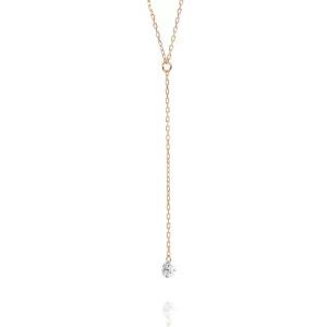 Halskette Y-PURE Diamant, 18 Karat Rosegold-LEAF Online