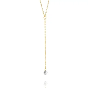 Halskette Y-PURE Diamant, 18 Karat Gelbgold-LEAF Sale