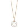 Halskette Zirkonia Flower, 18 Karat Rosegold vergoldet-LEAF Discount