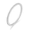 Memoryring mit Diamanten, 18 Karat Weißgold-LEAF Hot