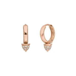 Mini Creole Single Stud, 18 K Rosegold vergoldet-LEAF Outlet