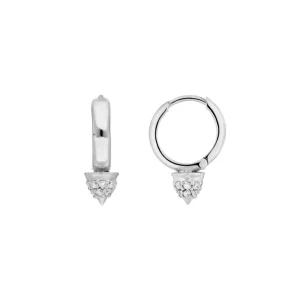Mini Creole Single Stud, 925 Sterlingsilber-LEAF Outlet