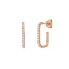 Mini Creole Square mit Zirkonia, 18 K Rosegold vergoldet-LEAF Sale