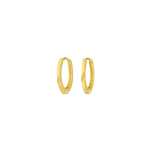 Mini Klappcreolen, 12mm, 14 Karat Gelbgold-LEAF Discount