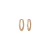 Mini Klappcreolen, 12mm, 14 Karat Rosegold-LEAF Outlet