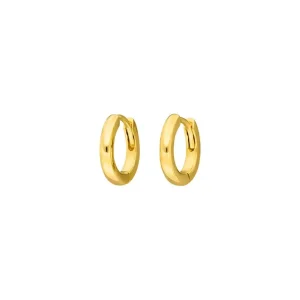 Mini-Klappcreolen, 18 K Gelbgold vergoldet-LEAF Hot