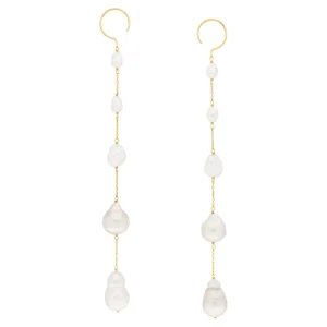 Ohrhänger Barock Pearls, 14 Karat Gelbgold-LEAF New