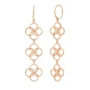 Ohrhänger Clover Charm, 18 K Rosegold vergoldet-LEAF Hot