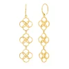 Ohrhänger Clover Charm, 18 K Gelbgold vergoldet-LEAF Clearance