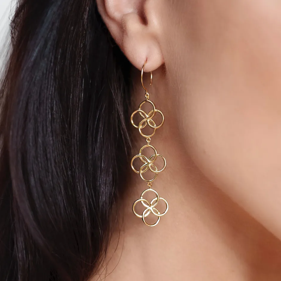 ohrhnger_clover_charm__k__5.webp Ohrhänger Clover Charm, 18 K Gelbgold vergoldet-LEAF Clearance