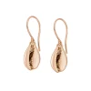 Ohrhänger Cowrie Shell, 18 K Rosegold vergoldet-LEAF Best