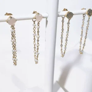 Ohrhänger Flying Gem, Labradorit, 18 K Gelbgold vergoldet-LEAF Outlet