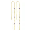 Ohrhänger Flying Gems, Amethyst, 18 K Gelbgold vergoldet-LEAF Online
