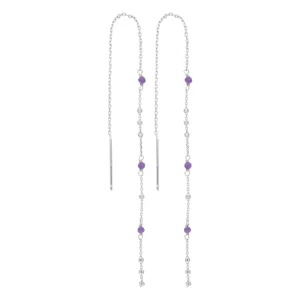 Ohrhänger Flying Gems, Amethyst, 925 Sterllingsilber-LEAF Sale