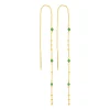 Ohrhänger Flying Gems, Grüner Achat, 18 K Gelbgold vergoldet-LEAF Discount