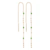 Ohrhänger Flying Gems, Grüner Achat, 18 K Rosegold vergoldet-LEAF Sale