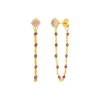 Ohrhänger Flying Gems, Rosenquarz, 18 K Gelbgold vergoldet-LEAF Hot