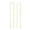 Ohrhänger Flying Pearls, 18 Karat Gelbgold vergoldet-LEAF Fashion