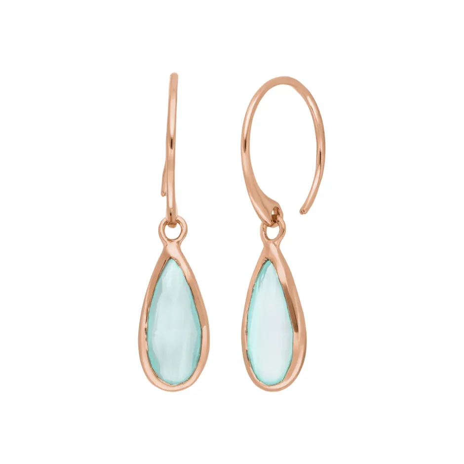 ohrhnger_gem_drop_aqua_ch_0-2.webp Ohrhänger Gem Drop, Aqua Chalzedon, 18 K Rosegold vergoldet-LEAF Best