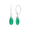 Ohrhänger Gem Drop, Grüner Achat, 925 Sterlingsilber-LEAF New