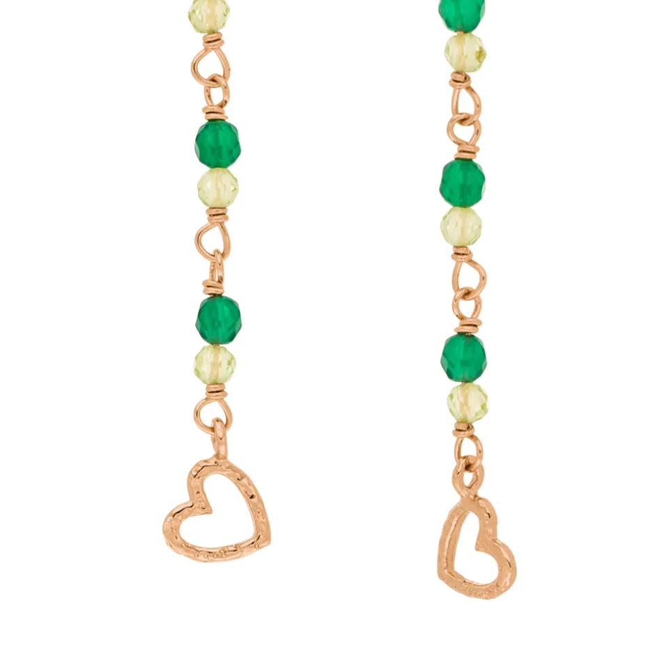 ohrhnger_grner_achat__k_r_1.webp Ohrhänger Grüner Achat, 18 K Rosegold vergoldet-LEAF Clearance