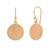 Ohrhänger Plättchen groß, 18 K Rosegold vergoldet-LEAF Hot