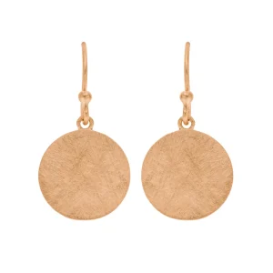 Ohrhänger Plättchen groß, 18 K Rosegold vergoldet-LEAF Hot