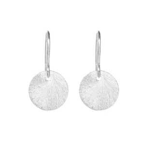 Ohrhänger Plättchen groß, 925 Sterlingsilber-LEAF Hot