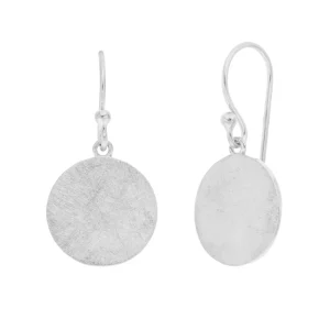 Ohrhänger Plättchen groß, 925 Sterlingsilber-LEAF Hot