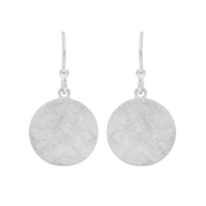Ohrhänger Plättchen groß, 925 Sterlingsilber-LEAF Hot