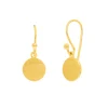 Ohrhänger Plättchen klein, 18 K Gelbgold vergoldet-LEAF Fashion