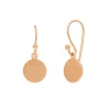 Ohrhänger Plättchen klein, 18 K Rosegold vergoldet-LEAF Discount
