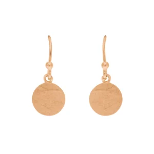Ohrhänger Plättchen klein, 18 K Rosegold vergoldet-LEAF Discount