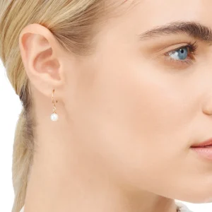 Ohrhänger Single Pearls, 14 Karat Gelbgold-LEAF Hot