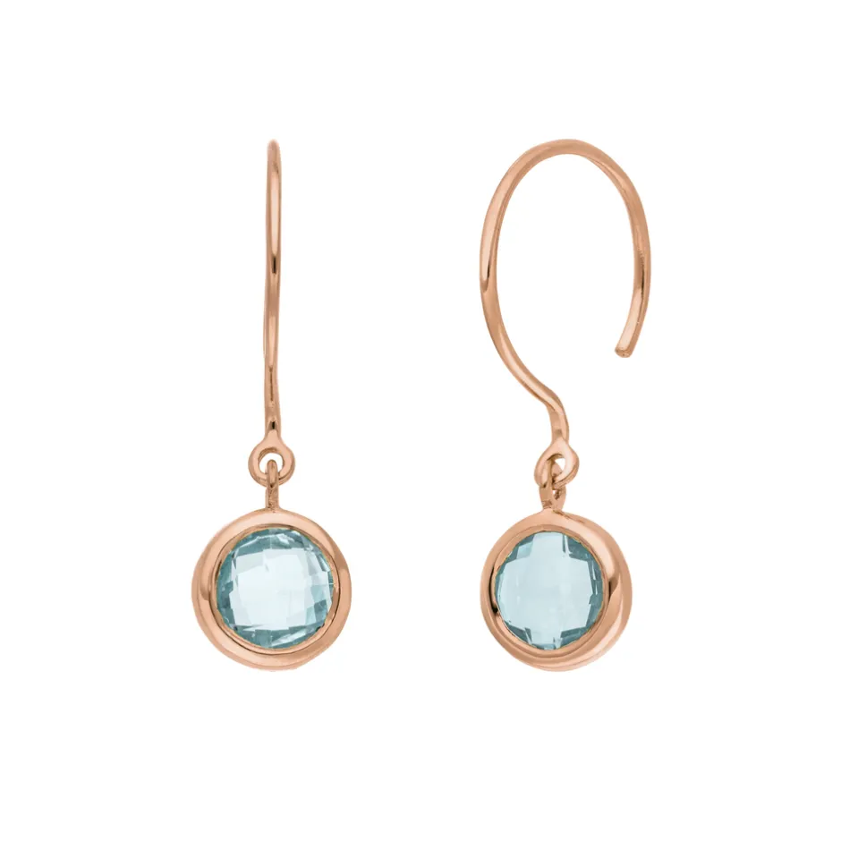 ohrhnger_solitr_blauer_to_0-2.webp Ohrhänger Solitär, Blauer Topaz, 18 K Rosegold vergoldet-LEAF Discount