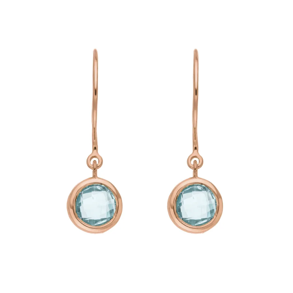 ohrhnger_solitr_blauer_to_1-2.webp Ohrhänger Solitär, Blauer Topaz, 18 K Rosegold vergoldet-LEAF Discount