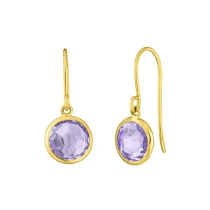 Ohrringe Amethyst, 14 Karat Gelbgold-LEAF Discount