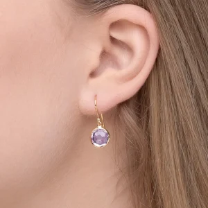 Ohrringe Amethyst, 14 Karat Gelbgold-LEAF Discount
