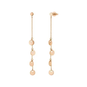 Ohrringe Platelet Kette, 14 Karat Rosegold-LEAF Clearance