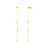 Ohrringe PURE Chain mit Diamanten, 18 Karat Gelbgold-LEAF Discount