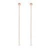 Ohrringe PURE Kette, 18 Karat Rosegold-LEAF New