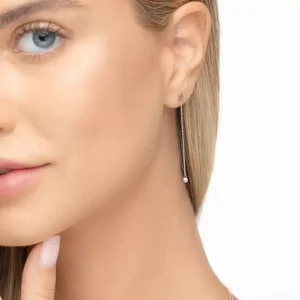 Ohrringe PURE Kette, 18 Karat Rosegold-LEAF New