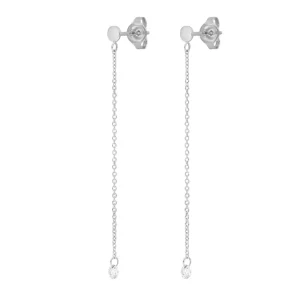Ohrringe PURE Kette, 18 Karat Weißgold-LEAF Discount