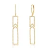 Ohrringe Unique mit Diamanten, 18 Karat Gelbgold-LEAF Fashion
